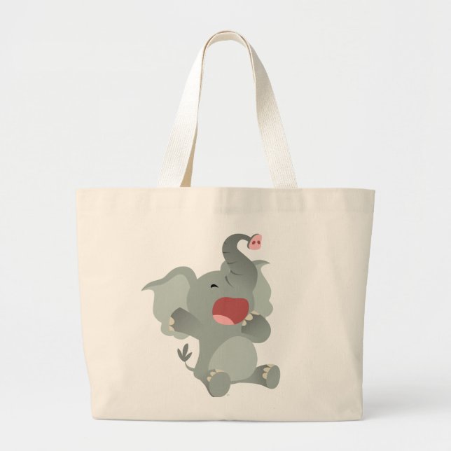 Bolso soñoliento lindo del elefante del dibujo (Frente)