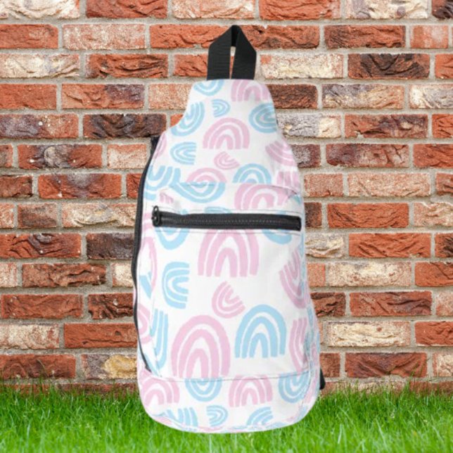 Bolso tipo sling arcoíris del Orgullo Trans (Subido por el creador)