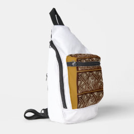 Bolso tipo Sling con diseño dorado único