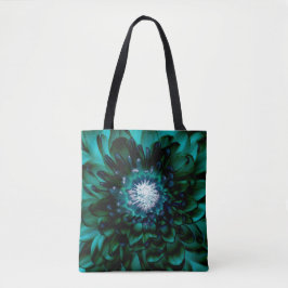 Bolso Tot de Flor Azul Acuática Profunda