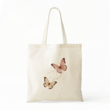 Bolso Tote Amor de Mariposa Dos Corazones Un Vuelo