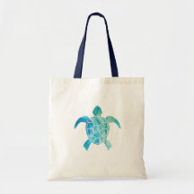 Bolso Tote Arte Oceánico - Tortuga 1