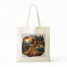 Bolso Tote Aventura Cabaña Golden Retriever