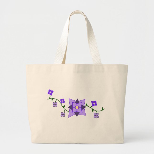 Bolso Tote Botánico Morado (Frente)
