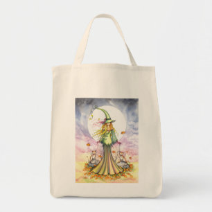 Bolso tote Bruja del Otoño Dulce Gato por Molly Ha