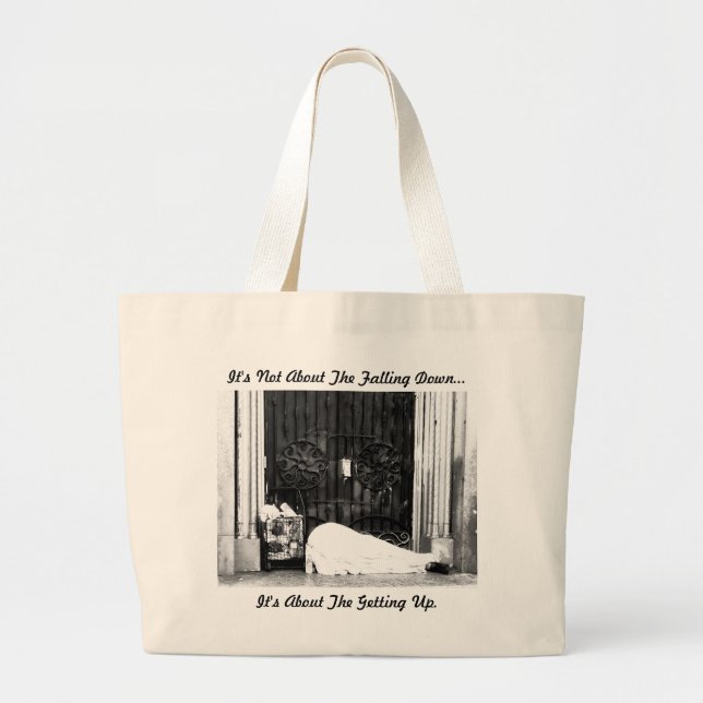 Bolso tote con cita inspiradora. (Frente)