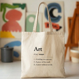 Bolso tote con definición de arte personalizada