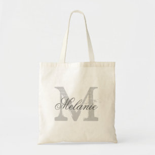 Bolso tote con monograma de nombre personalizado