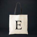 Bolso tote con monograma personalizado y nombre<br><div class="desc">Regalo con monograma personalizado y nombre
con monograma personalizado y nombre en estilo de letra serif clásico.

Perfecto para bodas,  fiestas,  reuniones familiares y cualquier ocasión especial.</div>