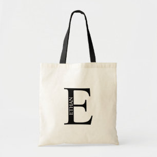 Bolso tote con monograma personalizado y nombre