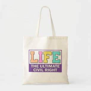 Bolso tote con un mensaje de vida.