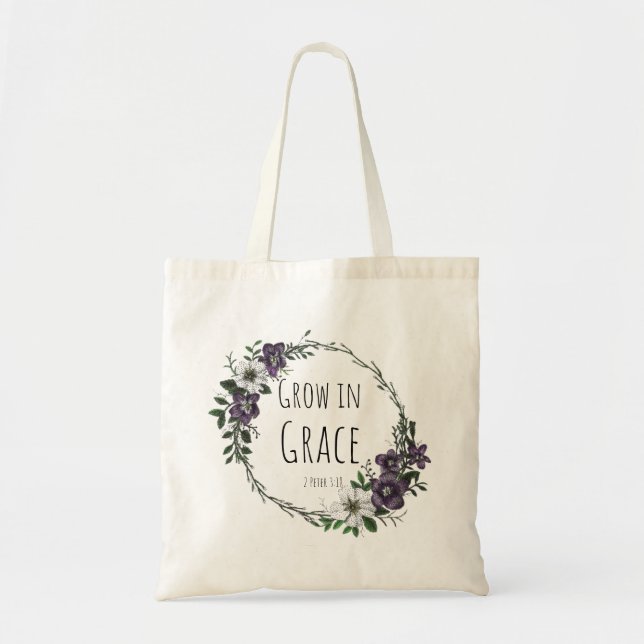 Bolso tote Crece en Gracia (Frente)