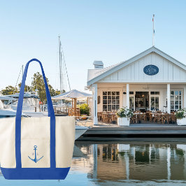 Bolso Tote de Ancla de Barco Rústico con Borde Con