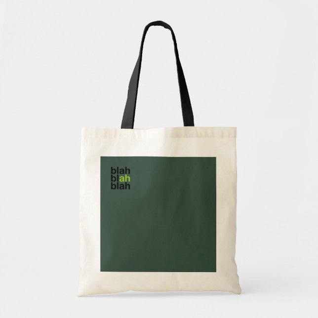 Bolso tote de bloque de color minimal – Blah Blah  (Frente)