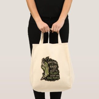Bolso tote de bordado verde con estética botánica