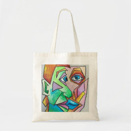 Bolso tote de cabeza cubista