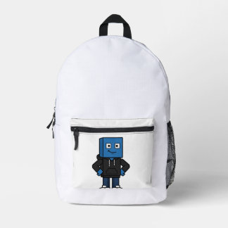 Bolso tote de carácter del bloque de juegos azul,