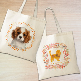 Bolso tote de cavalier naranja pastel personalizad