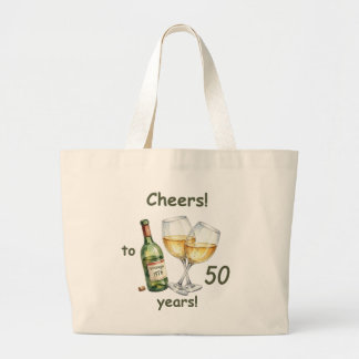 Bolso tote de champán de año y edad personalizados
