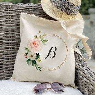 Bolso tote de corona floral personalizada para dam