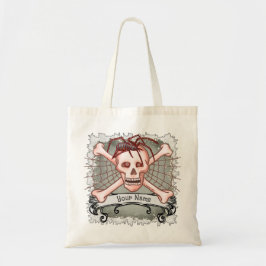 Bolso tote de cráneo de araña gótica
