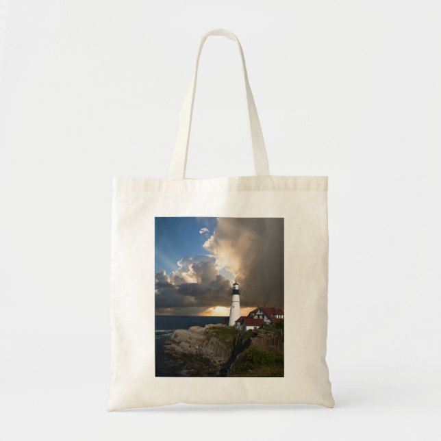 Bolso tote de faro con vistas al océano (Frente)