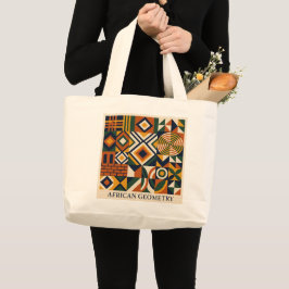 Bolso tote de geometría africana