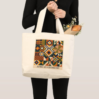 Bolso tote de geometría africana