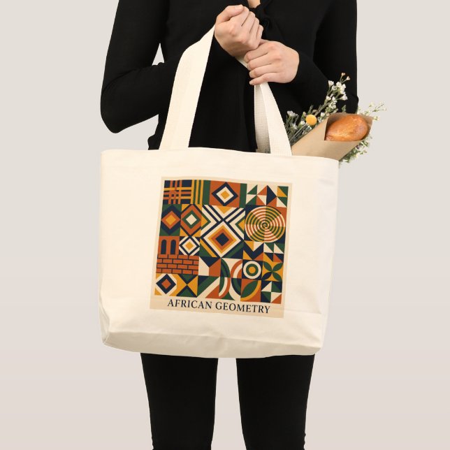 Bolso tote de geometría africana (Anverso (producto))
