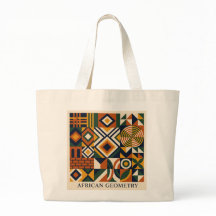 Bolso tote de geometría africana