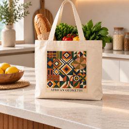 Bolso tote de geometría africana