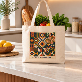 Bolso tote de geometría africana