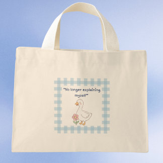 Bolso Tote de Gingham de Ganso de Salud Mental
