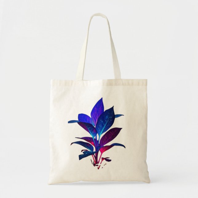 Bolso tote de hoja de galaxia vibrante (Frente)