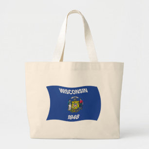 Bolso tote de la bandera de Wisconsin