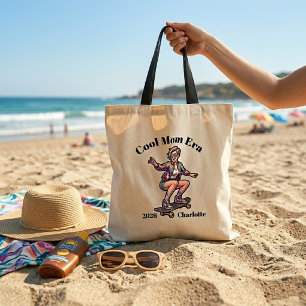 Bolso tote de la era Retro Cool Mom: nombre y fech