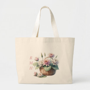 Bolso tote de lirio de agua de julio personalizado