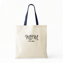 Bolso tote de mamá establecido en escritura negra