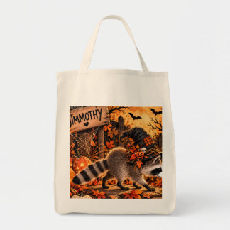 Bolso tote de mapache de Halloween Jimmothy lindo