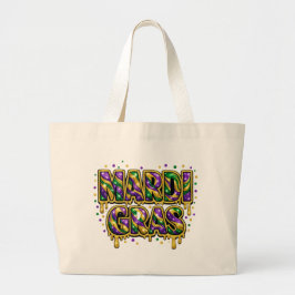 Bolso Tote de Mardi Gras Goteante – Pa Carnaval Fe