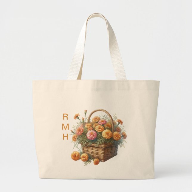 Bolso tote de Marigold de octubre personalizado (Frente)