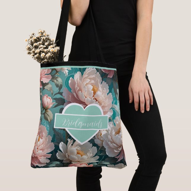 Bolso tote de novias con estampado multi Floral Pe (Detalle)