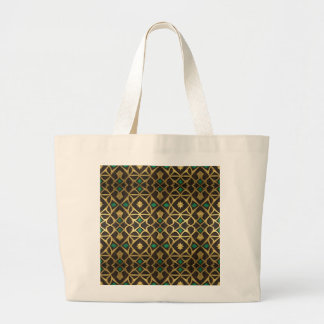 Bolso tote de oro crema con adorno arabesco