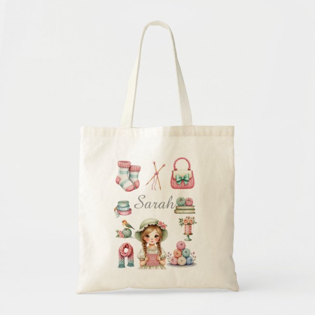 Bolso Tote de Punto Elegante (Frente)