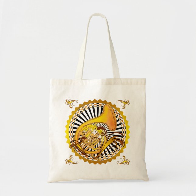 Bolso tote de remolinos de trompa (Frente)