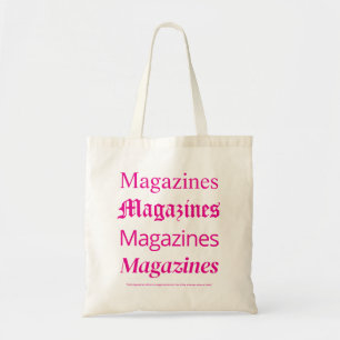 Bolso tote de revistas rosa, bolso tote de moda tr