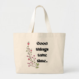 Bolso Tote de Tipografía Botánica Minimalista