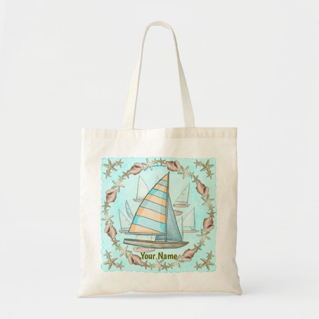Bolso tote de veleros (Frente)