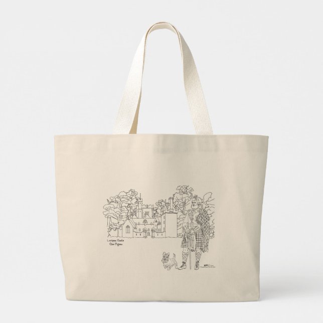 Bolso tote del Castillo Lochnaw Escocia (Reverso)