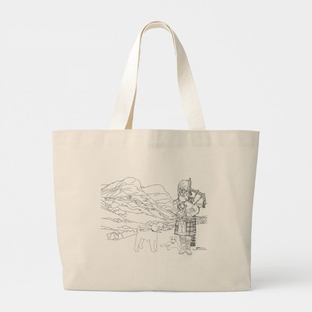Bolso Tote del Valle de Glencoe Escocia (Reverso)